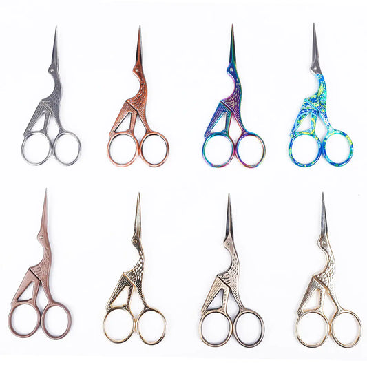 Classic Needlepoint Crane Scissors